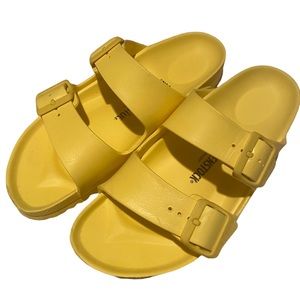 Birkenstock -Yellow Arizona Foot bed Sandals-38 EU
